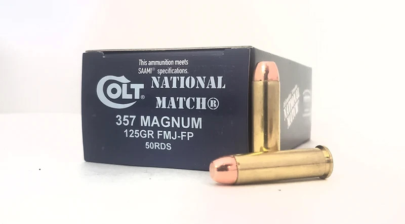 Colt National Match, .357 Mag, 125 Grain, FMJ-FP, 50/box