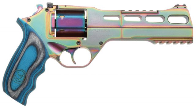 Rhino 60SAR Nebula, .357 Mag, 6" Barrel, Fiber Optic, Med Blue Laminate Grip, 3 Moon Clips, 6-rd (CA)