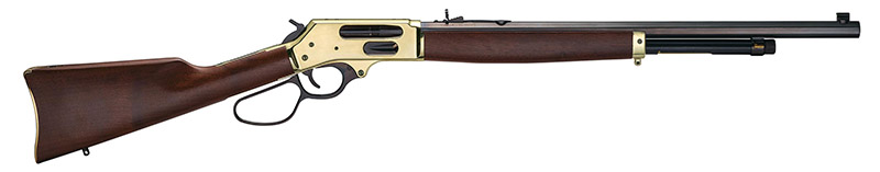 Brass Lever Action, .45-70, 22" OB, Side Gate, Blued/Walnut, 4-rd
