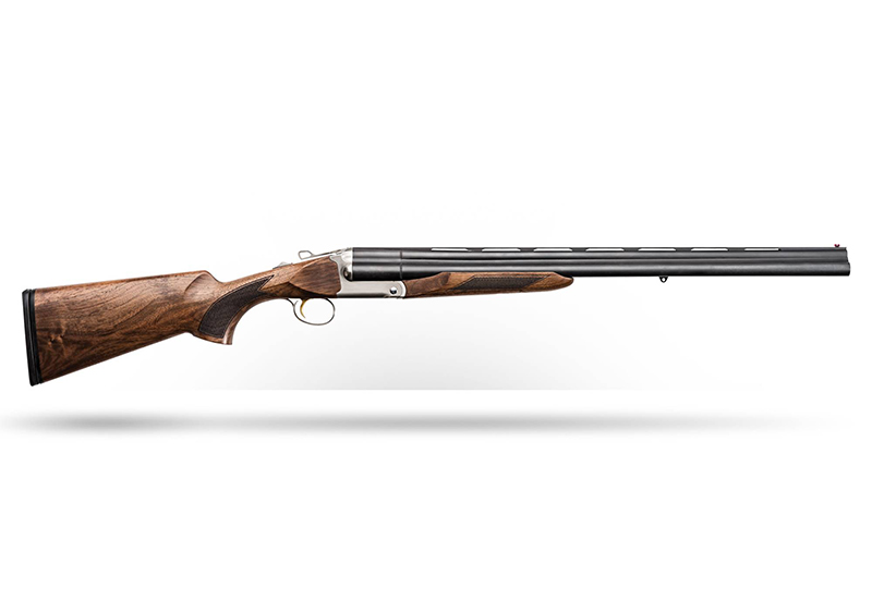 Triple Crown, 20 Gauge, 3" Chamber, 26" Fiber Optic, Case, White/Blued, Walnut