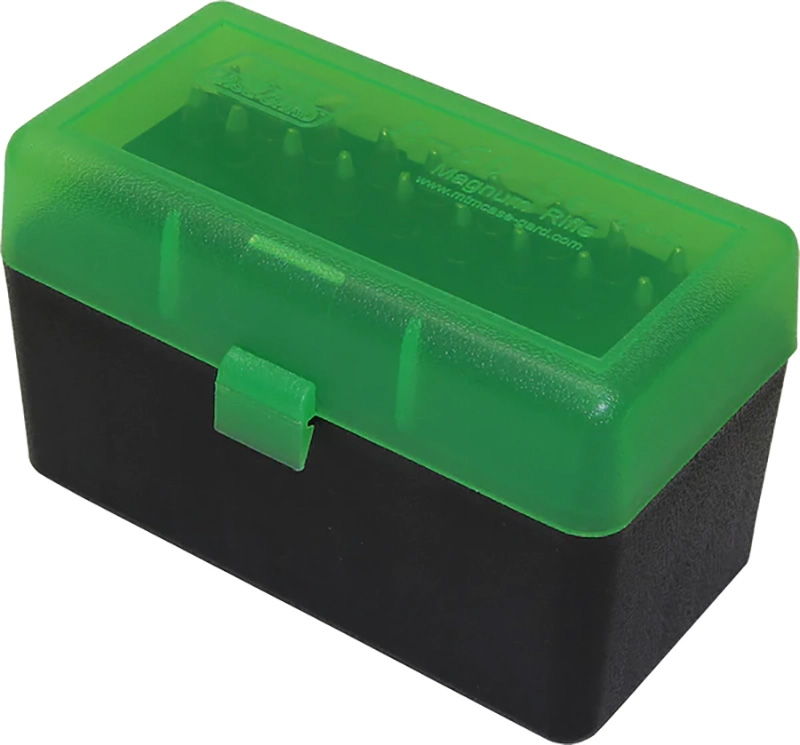 Ammo Box, 50 Round, Flip-Top, Green/Black