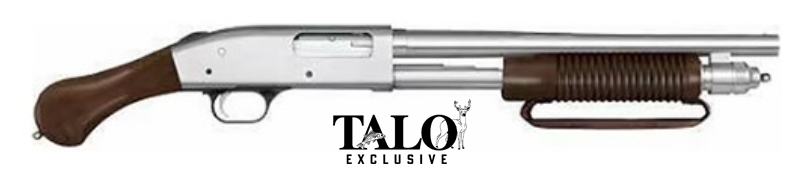 590 Night Stick, 12 Gauge, 14.375" Barrel, Chrome/Wood, 5-rd, TALO Exclusive
