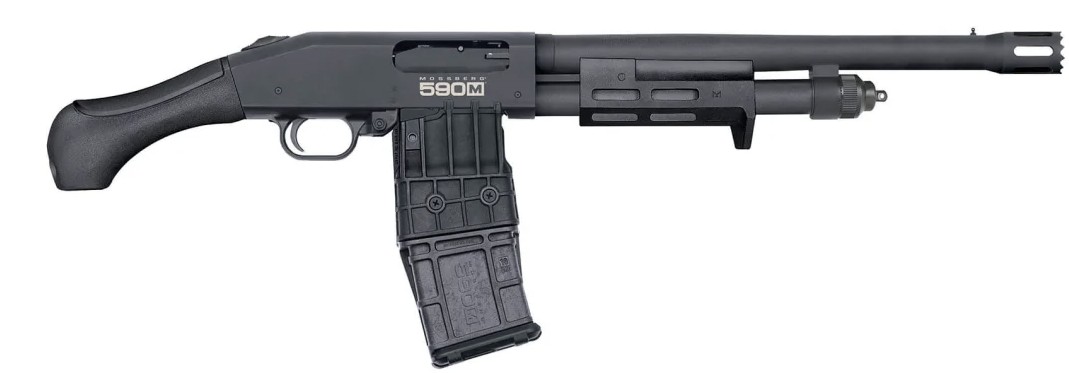 590M Stand-Off, 12 Gauge, 14.25" Barrel, 2.75" Fixed Bead Front Sights, M-LOK, Black, Synthetic, 10-rd