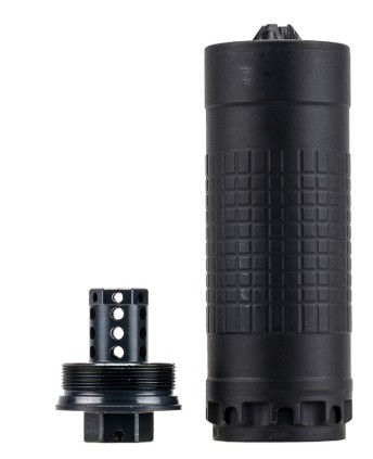 IWI Silencer, 6mm K, w/ Direct Thread 1/2-28 HUB-T Mount, Black
