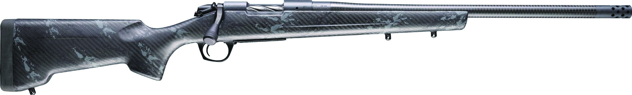 B-14 Crest CIMA CF, .300 Win Mag, 20" Threaded CF Barrel, CF Stock, Black, Grey, 4-rd