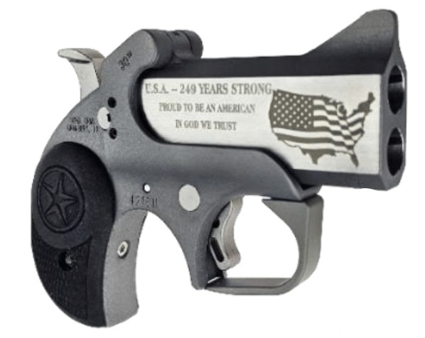 Rowdy 30th, .45 Colt/.410, 3" Barrel, Engraved Stainless, Black, 2-rd