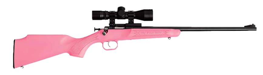 Crickett Youth Package, .22LR, 16.12" Barrel, 4x32mm Scope, Blued/Pink