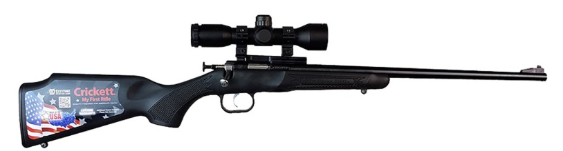 Crickett Youth Package, .22LR, 16.12" Barrel, 4x32mm Scope, Blued/Black