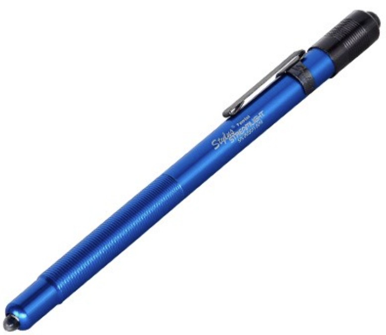 Stylus Penlight, White LED, Blue, AAA Batteries