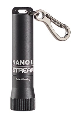 NANO Light II, Miniature Keychain Flashlight, Black, AAAA Batteries