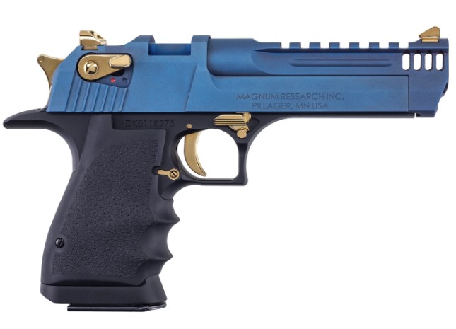 Desert Eagle Mark XIX L5, .44 Magnum, 5" Barrel, Integral Muzzle Brake, Black, Carbo Blue, 8-rd, NY Comp