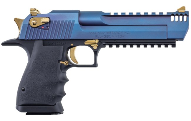 Desert Eagel Mark XIX L6, .357 Magnum, 6" Barrel, Integral Muzzle Brake, Picatinny, Black, Carbo Blue, 9-rd