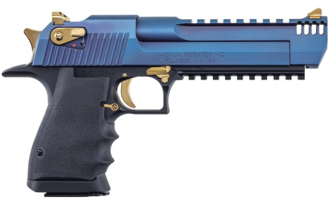 Desert Eagel Mark XIX L6, .44 Magnum, 6" Barrel, Integral Muzzle Brake, Picatinny, Black, Carbo Blue, 8-rd
