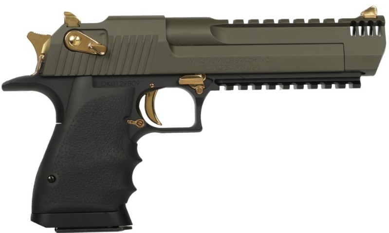 Desert Eagel Mark XIX L6, .357 Magnum, 6" Barrel, Integral Muzzle Brake, Black, Mil-Spec Green, 9-rd