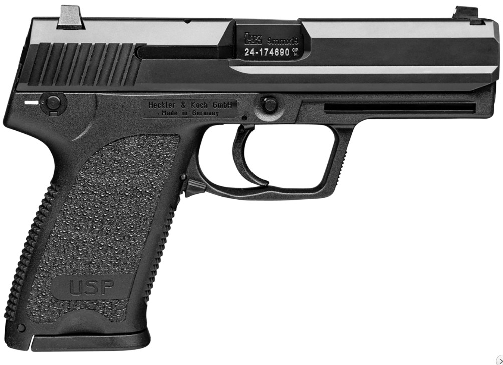 UPS9 FS V7 LEM, 9mm, 4.25" Barrel, Fixed Sights, Black, (2) 15-rd