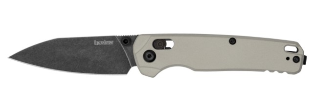 Bel Air, 3.1", Reverse Tanto, Pocketknife,  Blackwash/Bright Nickel Aluminum Handle, KVT Open System