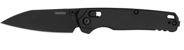 Bel Air, 3.1", Reverse Tanto, Pocketknife, Black/Black Aluminum Handle, KVT Open System