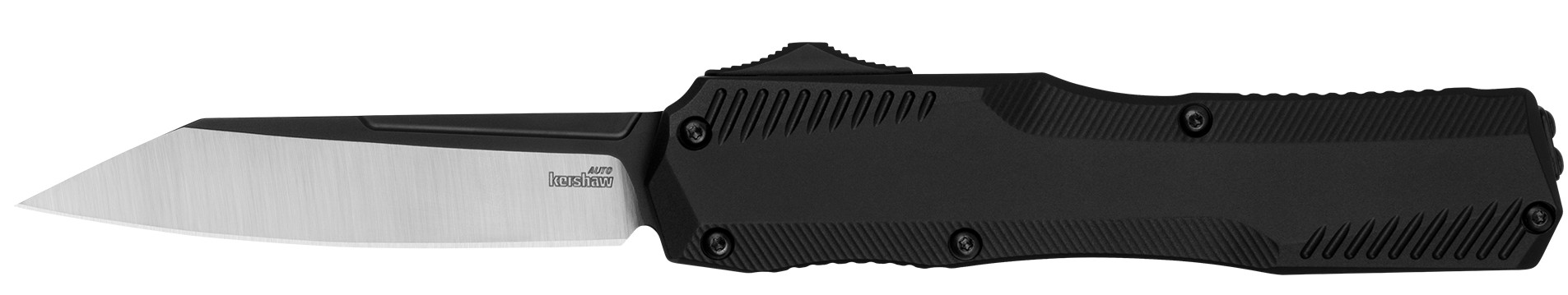 Livewire, 3.3", Reverse Tanto, Pocketknife, Black/Black Aluminum Handle, Slide Button