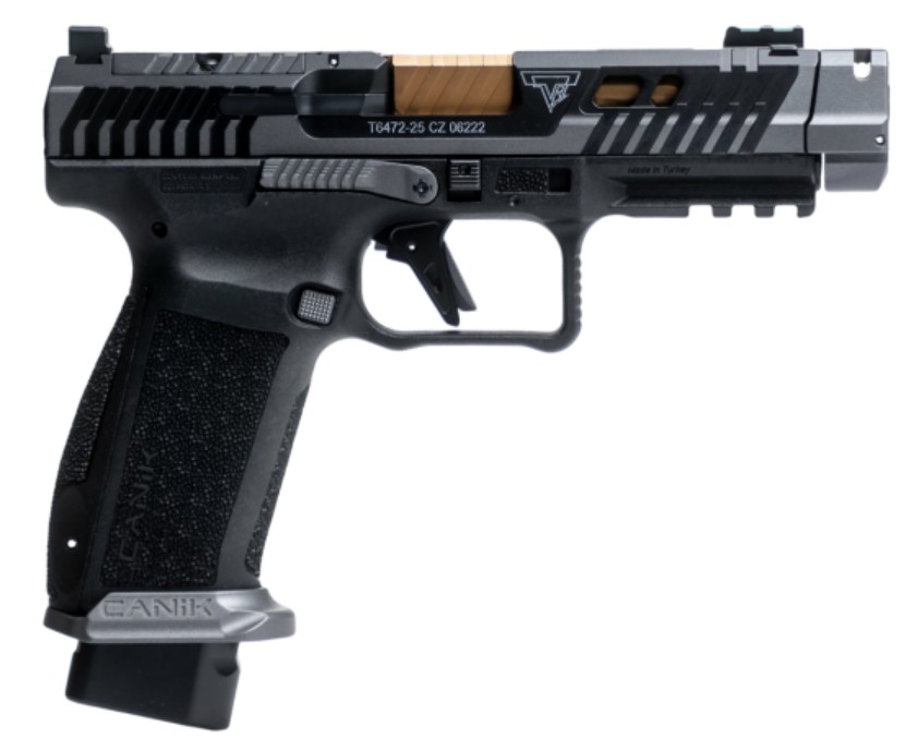 Canik TTI Combat Smoke, 9mm, 4.6" Ported Barrel, Compensator, Smoke/Bronze, (2) 18-rd