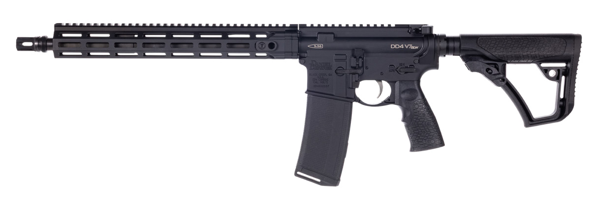 DD4 V7 SLW, 5.56 NATO, 14.5" Barrel, 13.5" DD4 Rail, M-LOK, Adjustable Stock, Black, 32-rd