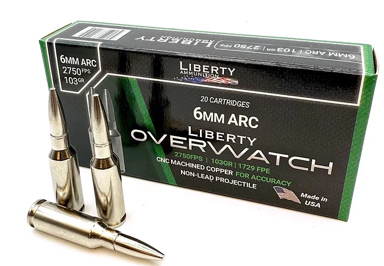 Overwatch, 6mm ARC, 103 Grain, 100% Copper, Hollow Point, 20/Box