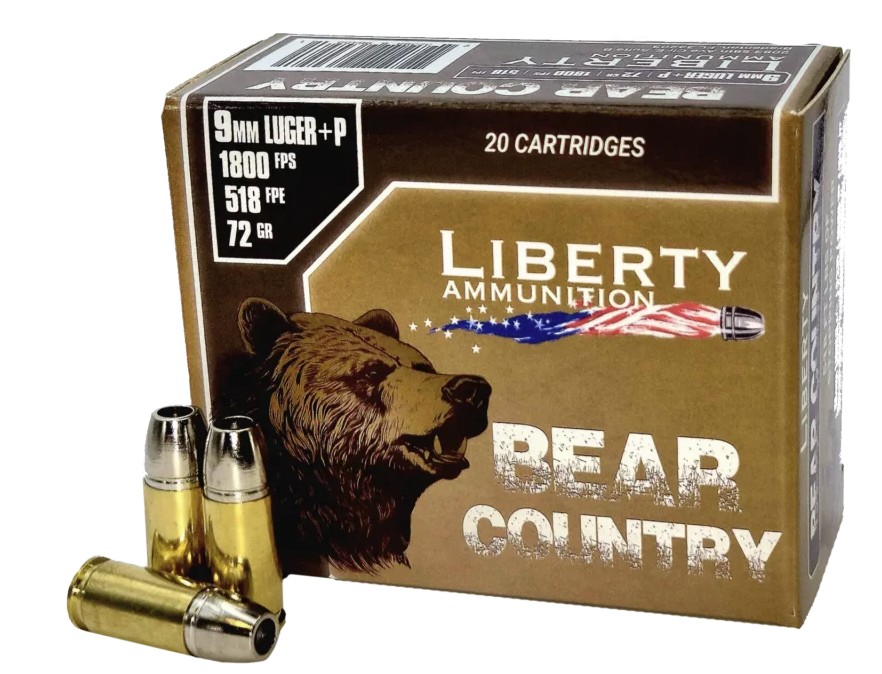 Bear Country, 9mm+ P, 72 Grain, Solid, 20/Box