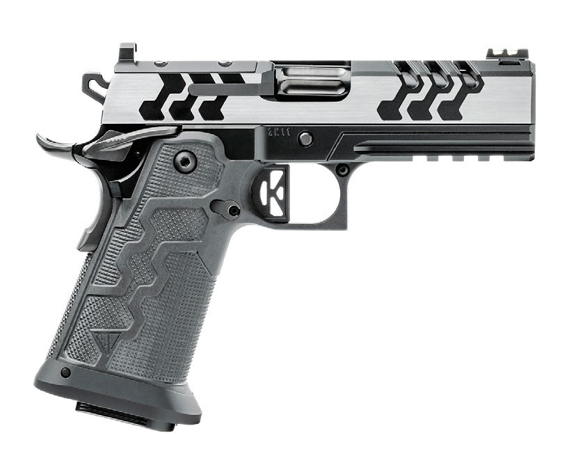 2K11 Pro Eclipse, 9mm, 4.25" Fluted Barrel, OR, Front Tag Sights, Brushed SS/Dark Grey, (2) 19-rd