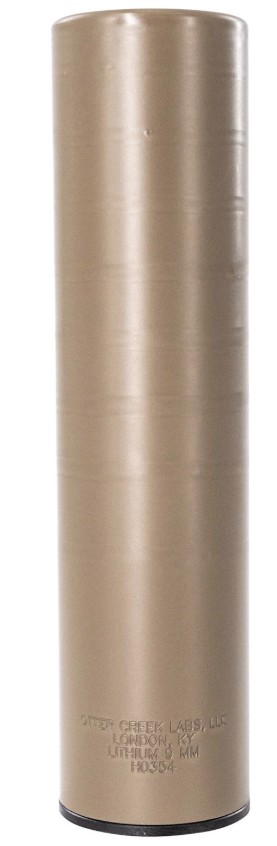 Lithium 9 Suppressor, 9mm, HUB, Titanium, FDE