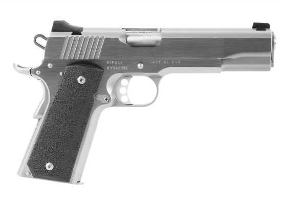 K1911 Stainless II (Clean), .38 Super, 5", Fixed Sights, Stainless/Black, Ergo Grips, 8-rd