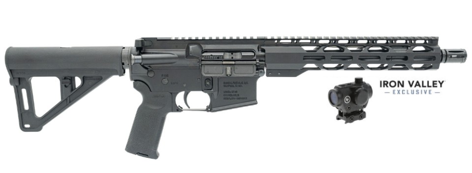 RF-15 Pistol Bundle, 5.56 NATO, 10.50" Barrel, Magpul BTR Brace, CT Red Dot, Black, 30-rd, IVS Exclusive
