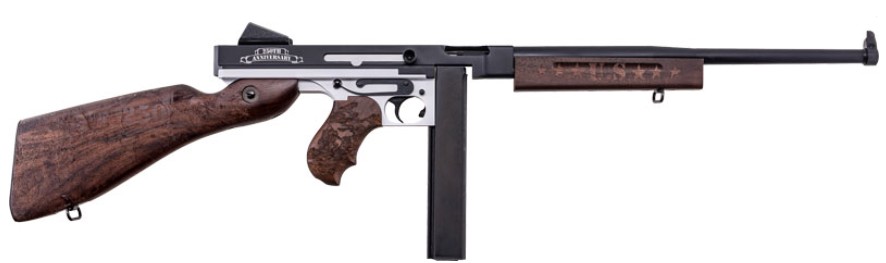 Thompson TM1 Marines 250th, Miltary Carbine, 16.5" Barrel, Blued, White, Engraved Hardwood Grips, (1) 20 & (1) 30-rd Stick