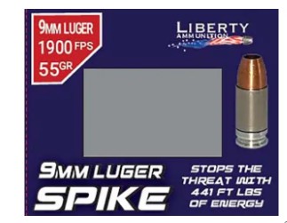 Liberty Spike, 9mm, 55 Grain, Copper, 20/Box