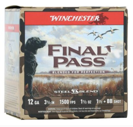 Final Pass, 12 Gauge, 3 1/2", 1oz, #BB / #1.5 Shot, Steel Blend, 25/Box