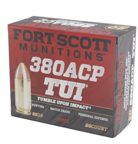 .380 ACP,  TUI, Solid Copper, 95 Grain, 20/Box