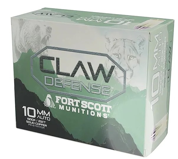 Claw Defense, 10mm, Solid Flat nose, 190 Grain, 20/Box