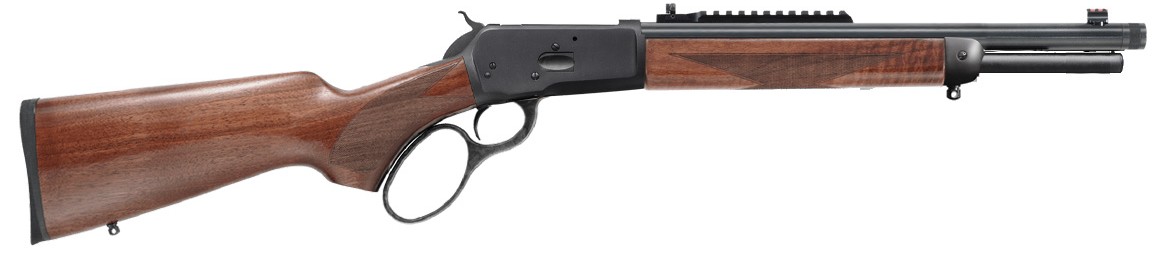 1892 Field, .44 Mag, 16" Threaded Barrel, Fiber Optic Front, , Matte Black, Wood, 8-rd