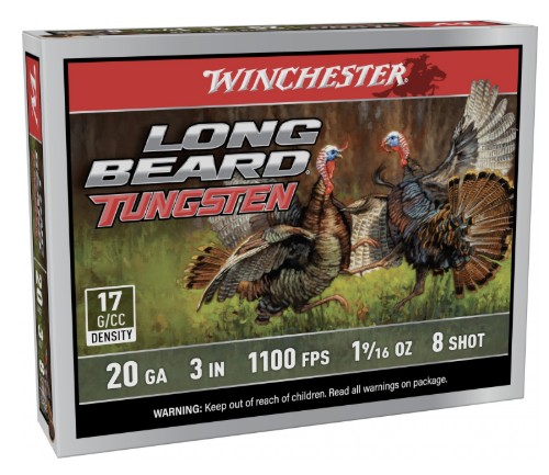 Long Beard Tungsten, 20 Gauge, 3", 1-9/16 oz, TS17, #8 Shot, 5/Box