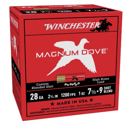 Magnum Dove, 28 Gauge, 2-3/4", 1 oz, #7.5 / #9 Shot, 25/Box