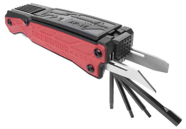 AR-15 Folding Multi-Tool, Black, Red
