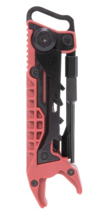 Pistol Handgun Folding Mulit-Tool, Black, Red