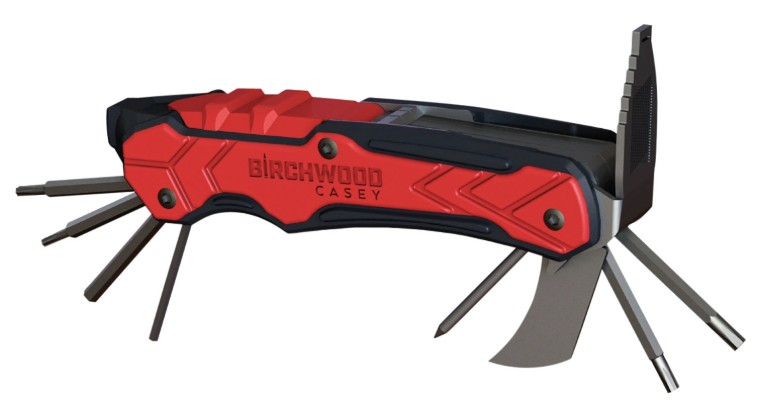 Universal Gun Folding Multi-Tool, Black, Red
