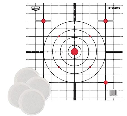 EZE-Scorer Thermal Optic Sight-In Targets, 12x12, Black, Red, White