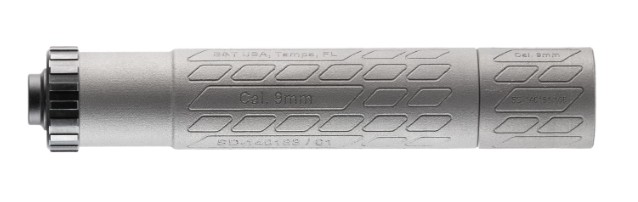 B&T Print-X Impuls OLS Modular, 9mm, Direct Thread, Titanium, Grey
