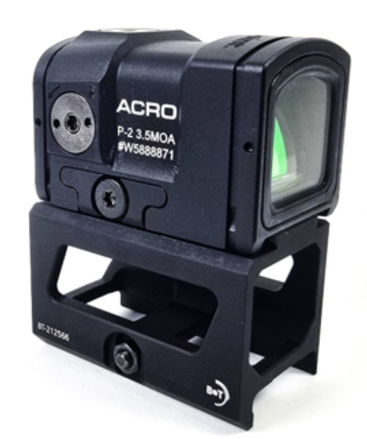 B&T Aimpoint ACRO P-2, 3.5 MOA Red Dot Sight, w/39mm Skeleton Mount, Black
