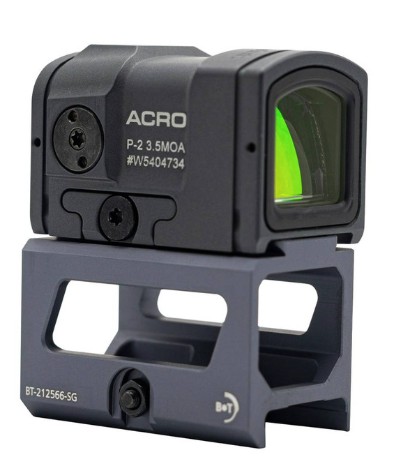 B&T Aimpoint ACRO P-2, 3.5 MOA Red Dot Sight, w/39mm Skeleton Mount, Sniper Grey