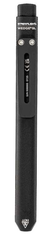 Wedge SL Ultra Thin Rechargeable Flashlight, Includeds End Cover, Black, Lithium