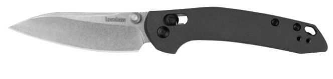 Duster, 2.9", Sheepsfoot, Pocketknife, Grey Nylon Handle/Stonewash, Manual Fld