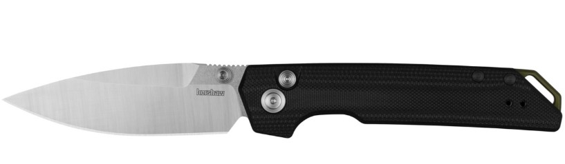 Iridium, 3.4", Spear Point, Pocketknife, Black Handle/Satin Stonewash, Manual Fld