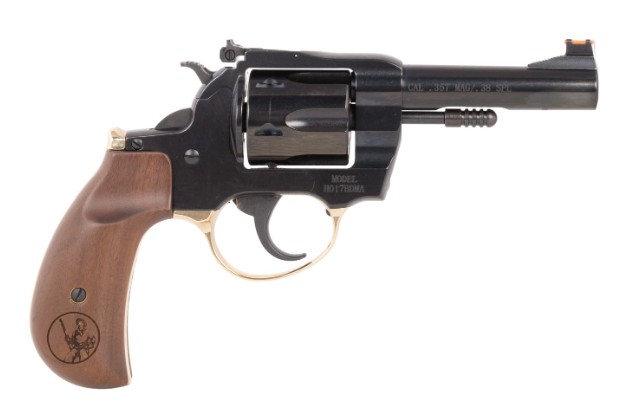 H17 Big Boy Deadeye Revolver, .357 Mag/.38 Spl, 4" Round Barrel, Blued, Walnut, Birdshead Grip, 6-rd