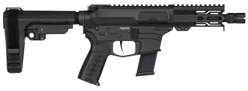 Banshee Pistol, MKG, .45 ACP, 5" Threaded Barrel, Rip Brace, Armor Black, 13-rd